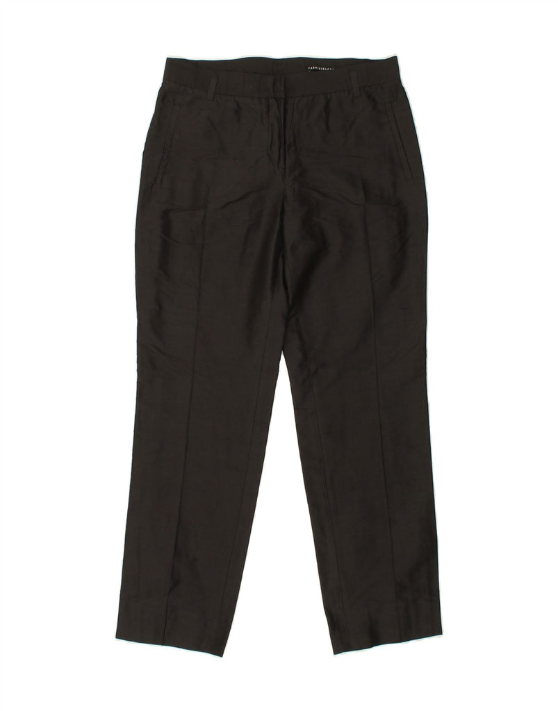 FABRIZIO LENZI Womens Casual Trousers IT 42 Medium W30 L 27  Black Silk Vintage Fabrizio Lenzi and Second-Hand Fabrizio Lenzi from Messina Hembry 