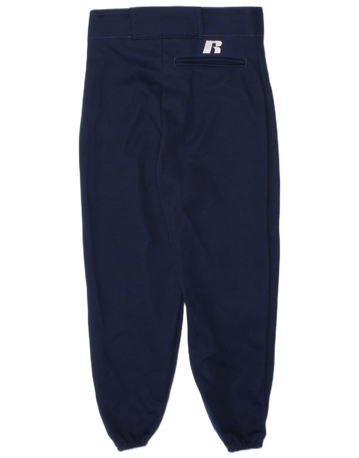 Russell Athletic Boys Trousers 7-8 Years Small W21 L17 Navy Blue Polyester