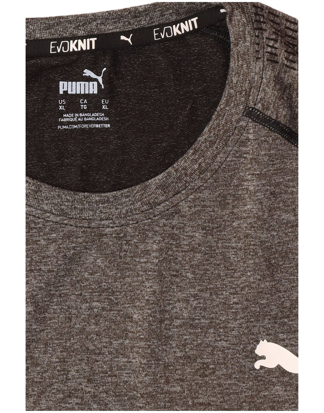 PUMA Mens T-Shirt Top XL Grey Flecked