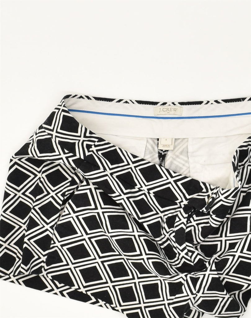 J. CREW Womens Hot Pants US 4 Small W32 Black Argyle/Diamond Cotton | Vintage J. Crew | Thrift | Second-Hand J. Crew | Used Clothing | Messina Hembry 