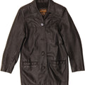VINTAGE Womens Leather Coat UK 8 Small Black Leather Vintage Vintage and Second-Hand Vintage from Messina Hembry 