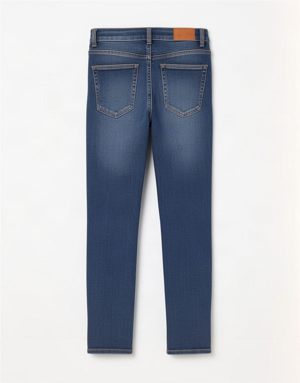Zara Womens Crop Slim Jeans W28 L25 Blue Cotton