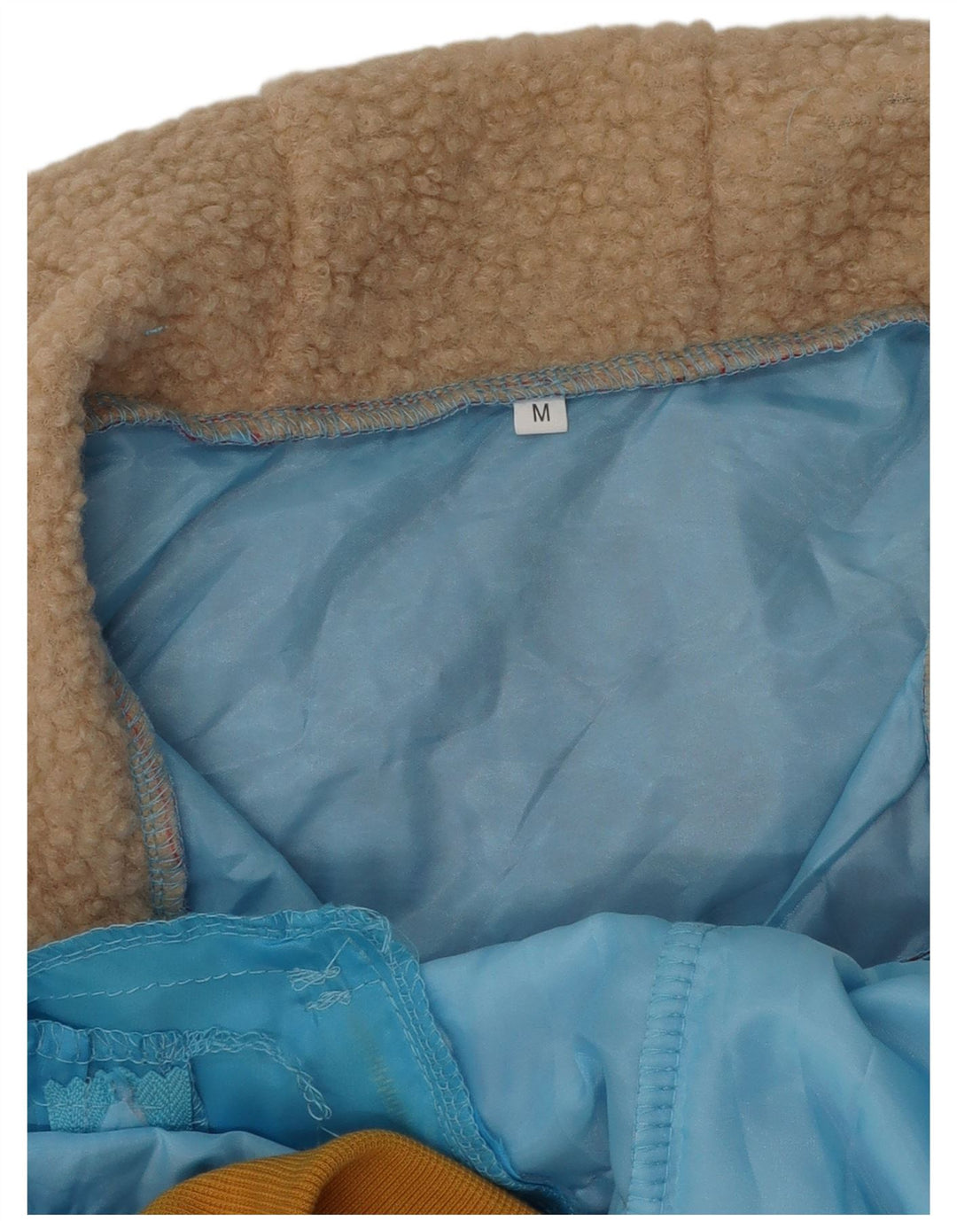 Vintage Womens Hooded Windbreaker Jacket UK 14 Medium Blue Colourblock