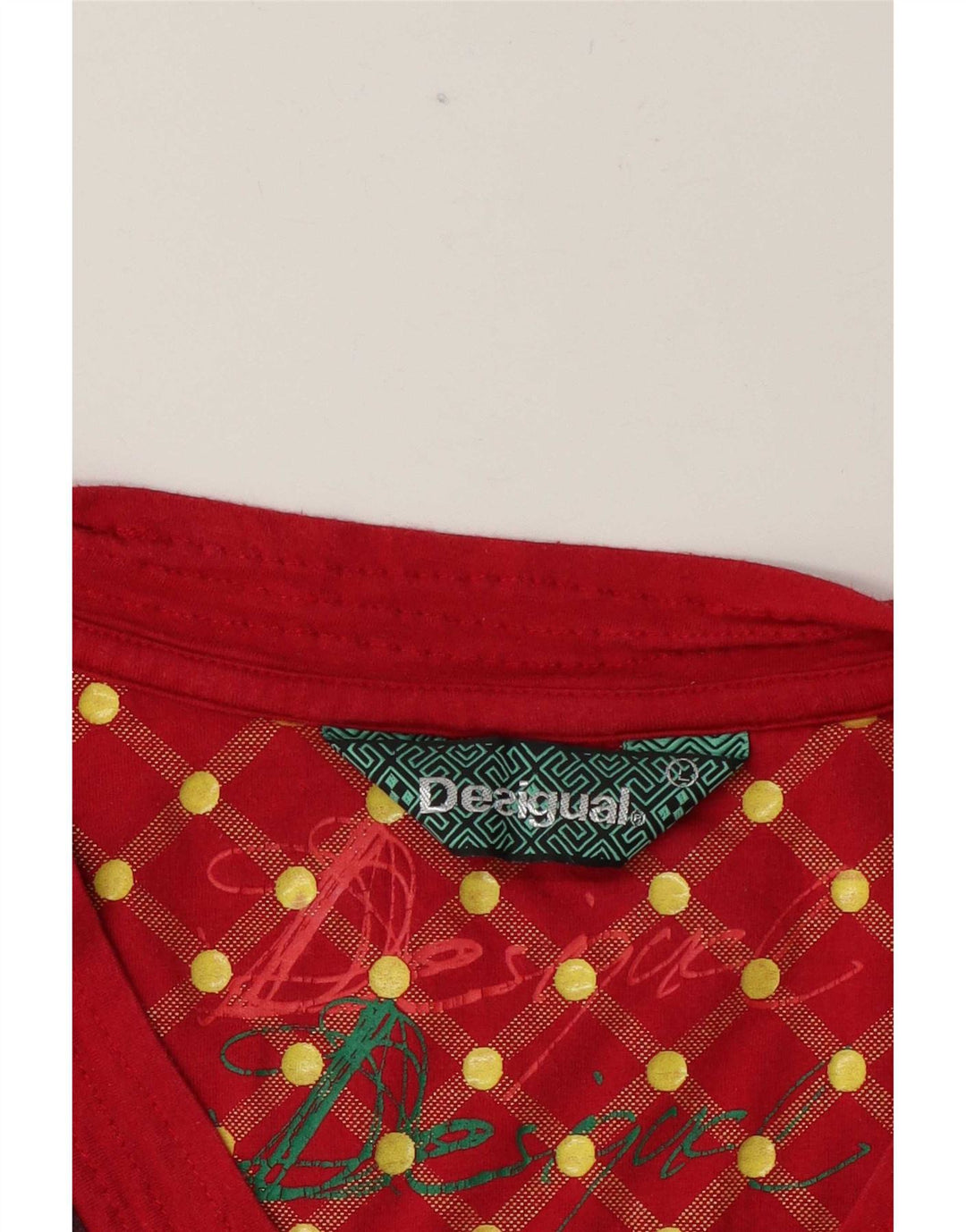 Desigual Womens Graphic Top Long Sleeve UK 14 Large Multicoloured Geometric