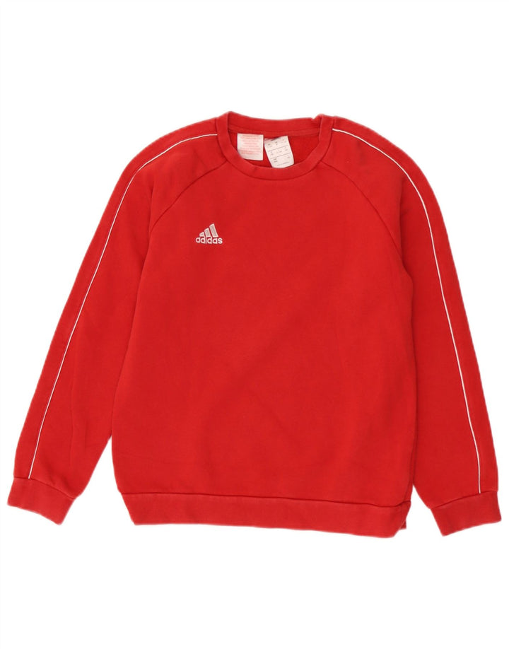 Adidas Boys Sweatshirt Jumper 11-12 Years Red Cotton