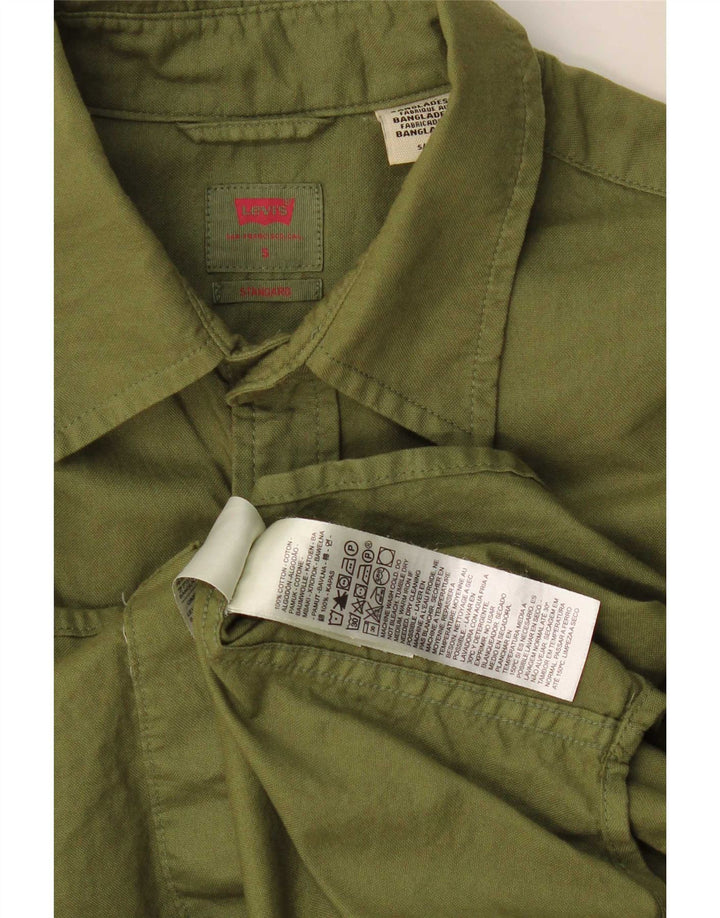 Levi's Mens Standard Fit Shirt Small Khaki Cotton