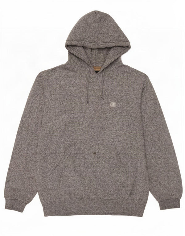 Champion Mens Hoodie Jumper Medium Grey Flecked Cotton