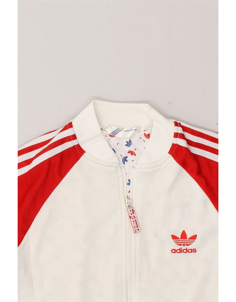 ADIDAS Womens Tracksuit Top Jacket EU 38 Medium White Colourblock | Vintage Adidas | Thrift | Second-Hand Adidas | Used Clothing | Messina Hembry 