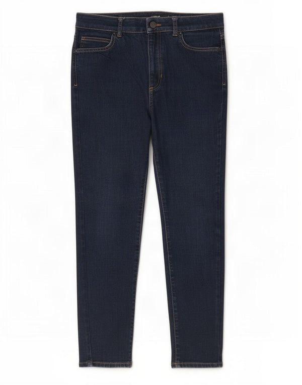 Marks & Spencer Womens Crop Skinny Jeans UK 14 Large W32 L25 Navy Blue