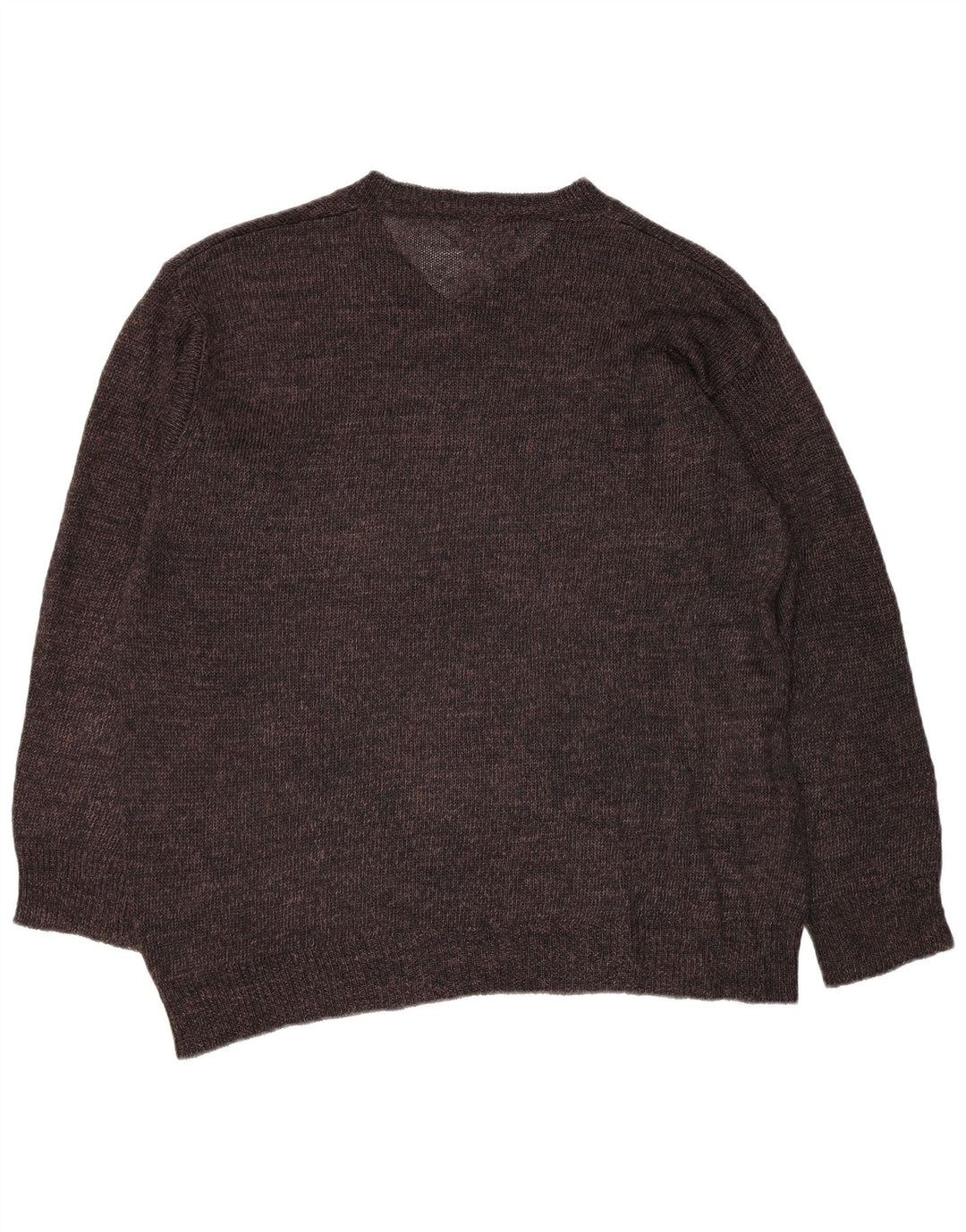 Dolce & Gabbana Womens V-Neck Jumper Sweater IT 48 XL Brown Viscose