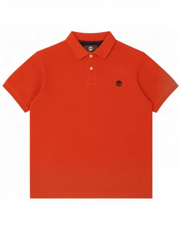 Timberland Mens Regular Fit Polo Shirt Small Red Cotton