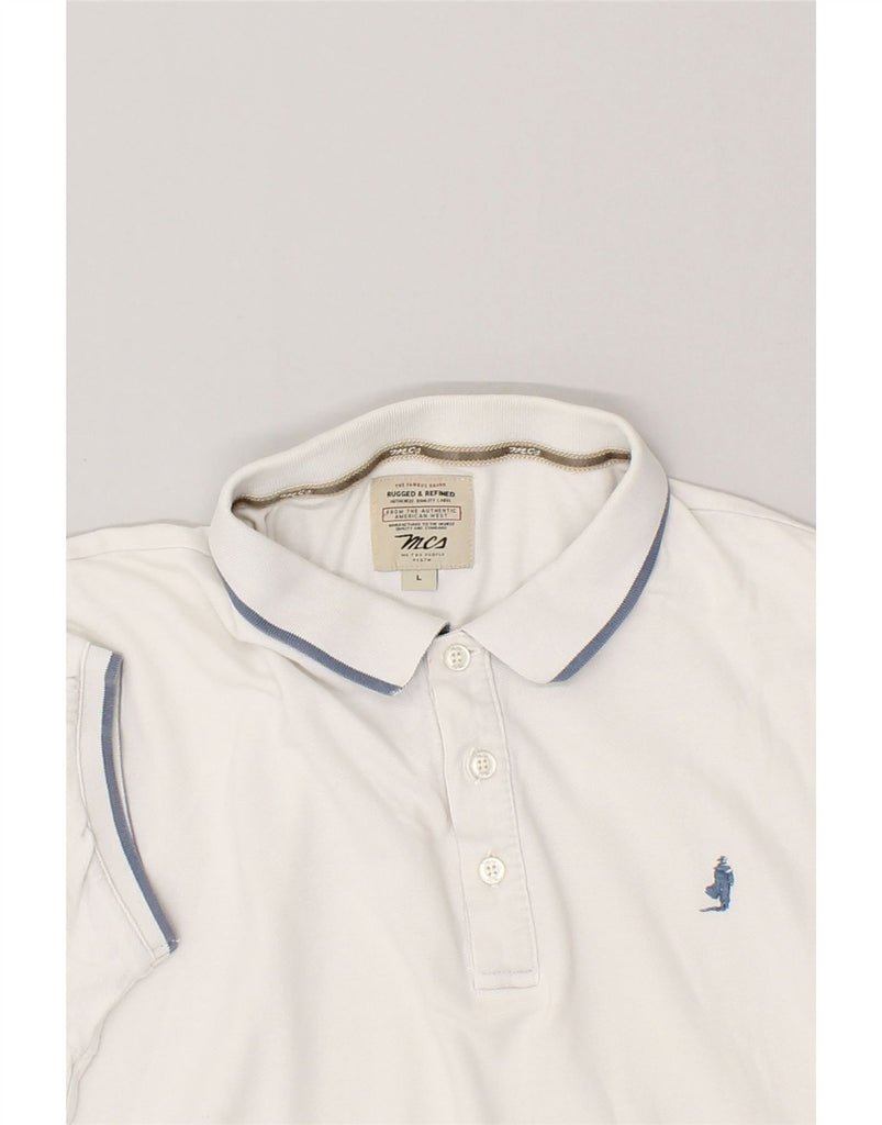 MARLBORO CLASSICS Mens Polo Shirt Large White | Vintage Marlboro Classics | Thrift | Second-Hand Marlboro Classics | Used Clothing | Messina Hembry 