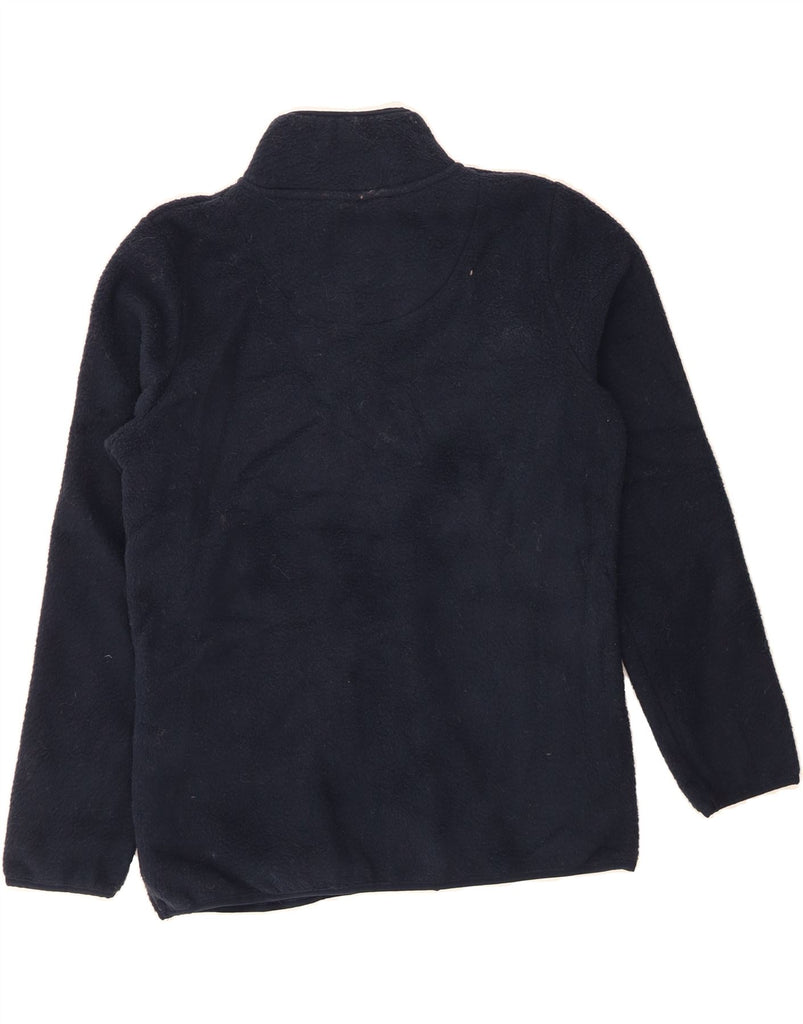 CREW CLOTHING Womens Button Neck Fleece Jumper UK 12 Medium  Navy Blue Vintage Crew Clothing and Second-Hand Crew Clothing from Messina Hembry 