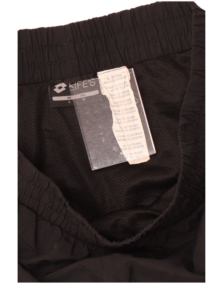 Lotto Mens Graphic Sport Shorts Medium  Black Nylon
