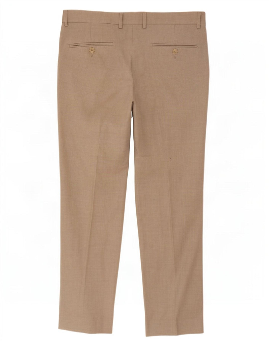 Van Heusen Mens Straight Suit Trousers W34 L30 Beige Polyester