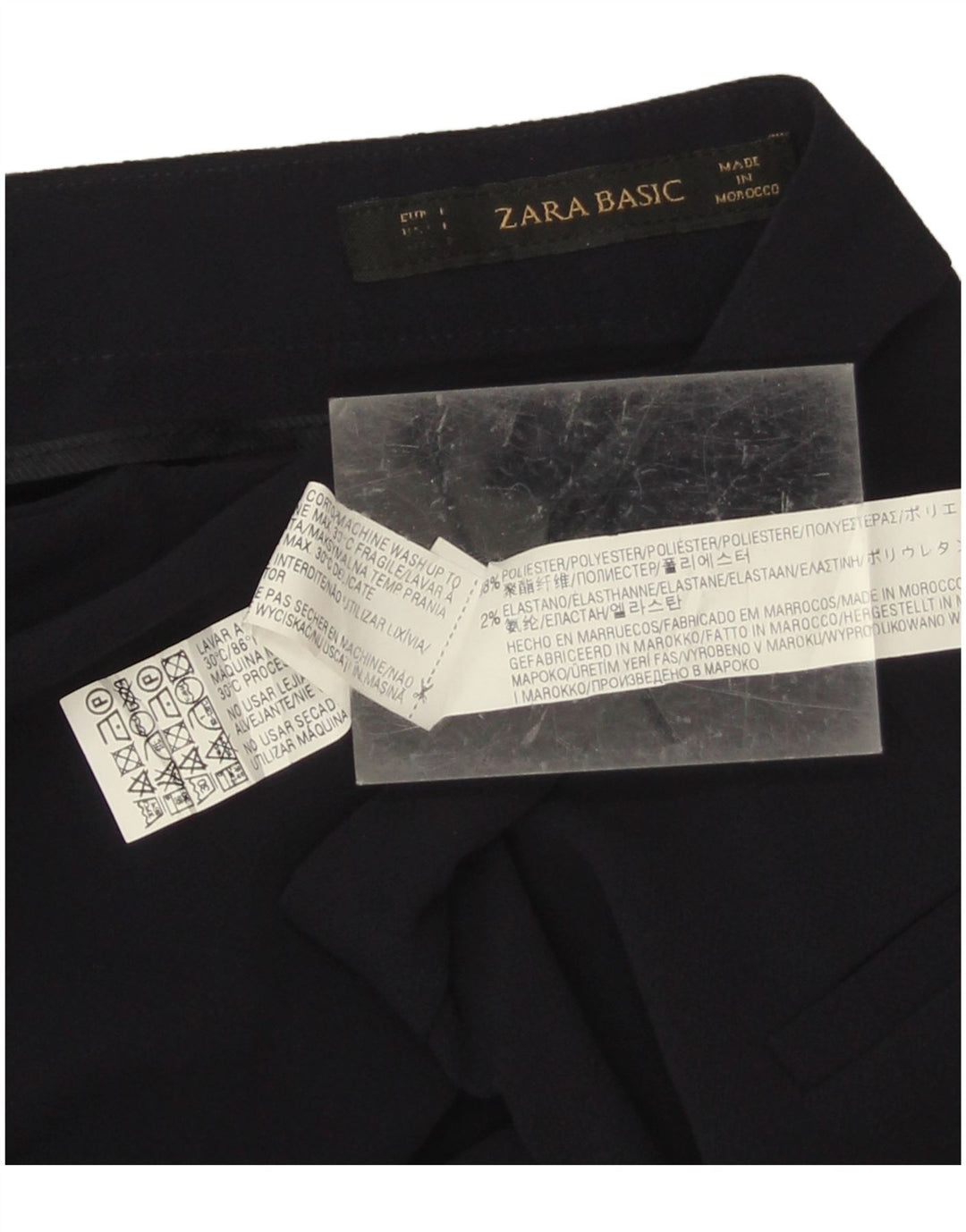 Zara Womens Chino Shorts Large W32  Navy Blue Polyester