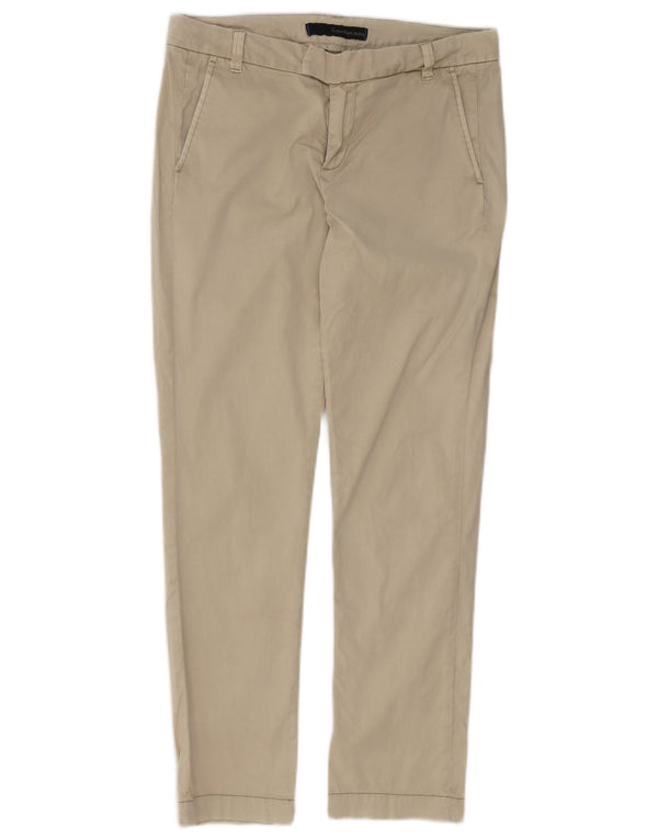 Calvin Klein Womens Slim Chino Trousers W27 L27 Beige Cotton