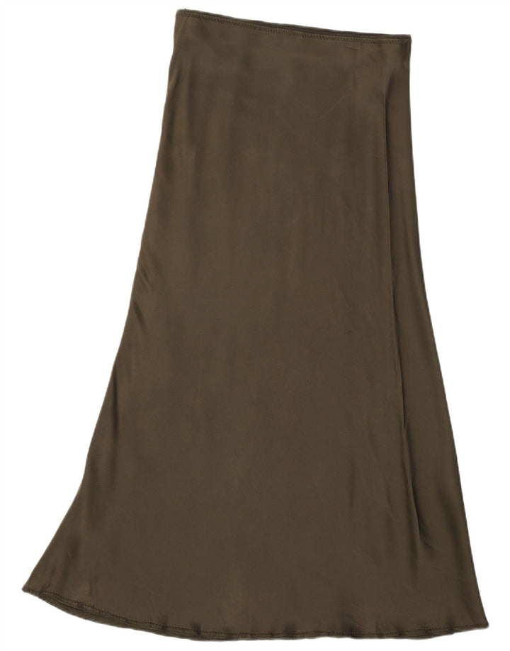 Zara Womens High Waist Maxi Skirt Medium W28  Khaki