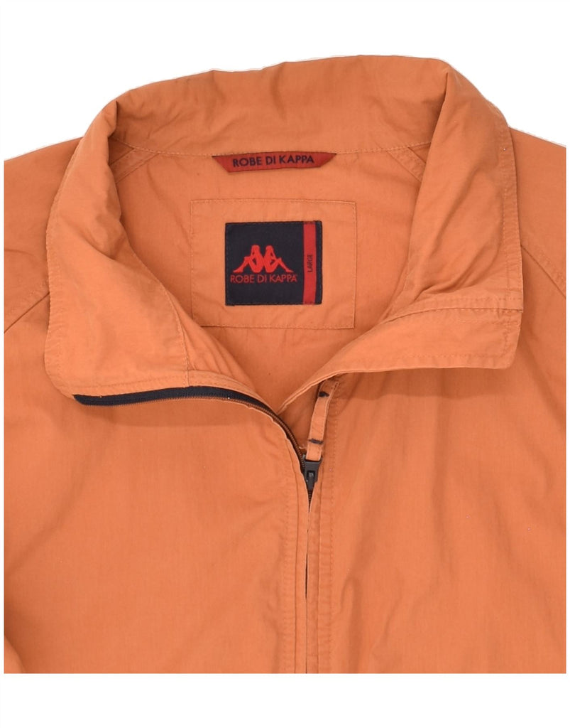 KAPPA Mens Bomber Jacket UK 40 Large Orange Cotton | Vintage Kappa | Thrift | Second-Hand Kappa | Used Clothing | Messina Hembry 