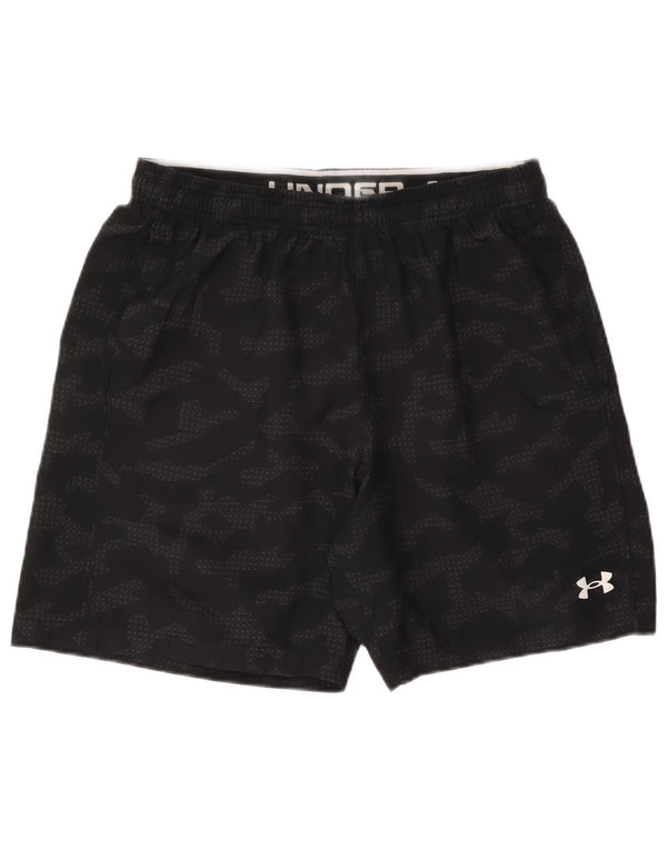 UNDER ARMOUR Mens Sport Shorts Large  Black Geometric