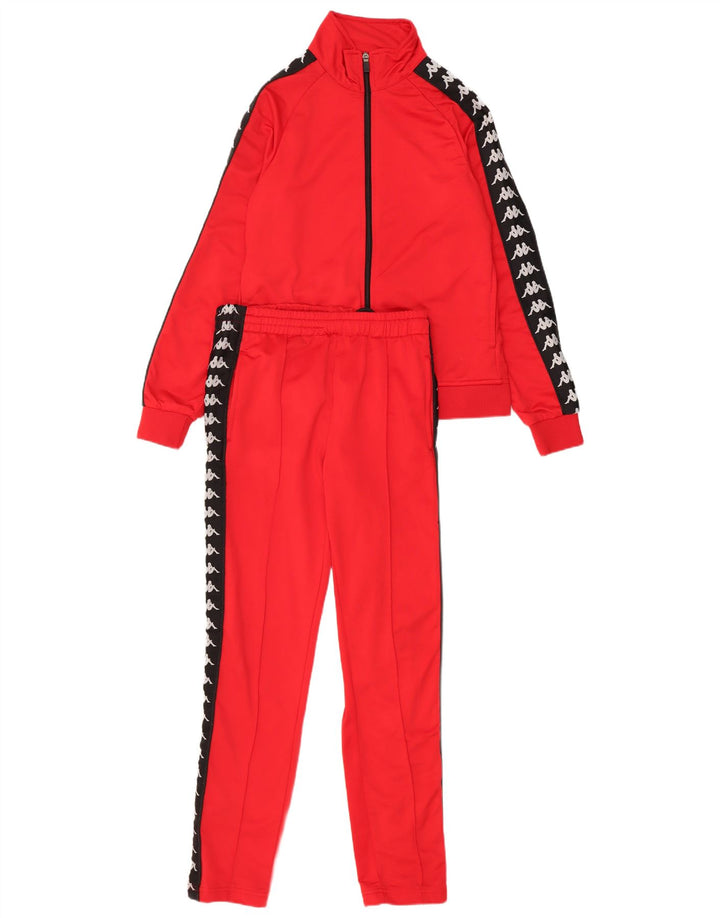 Kappa Womens Graphic Full Tracksuit UK 10 Small  Red Colourblock Polyester