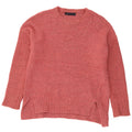 Marks & Spencer Womens Oversized Boat Neck Jumper Sweater UK 10 Small Pink