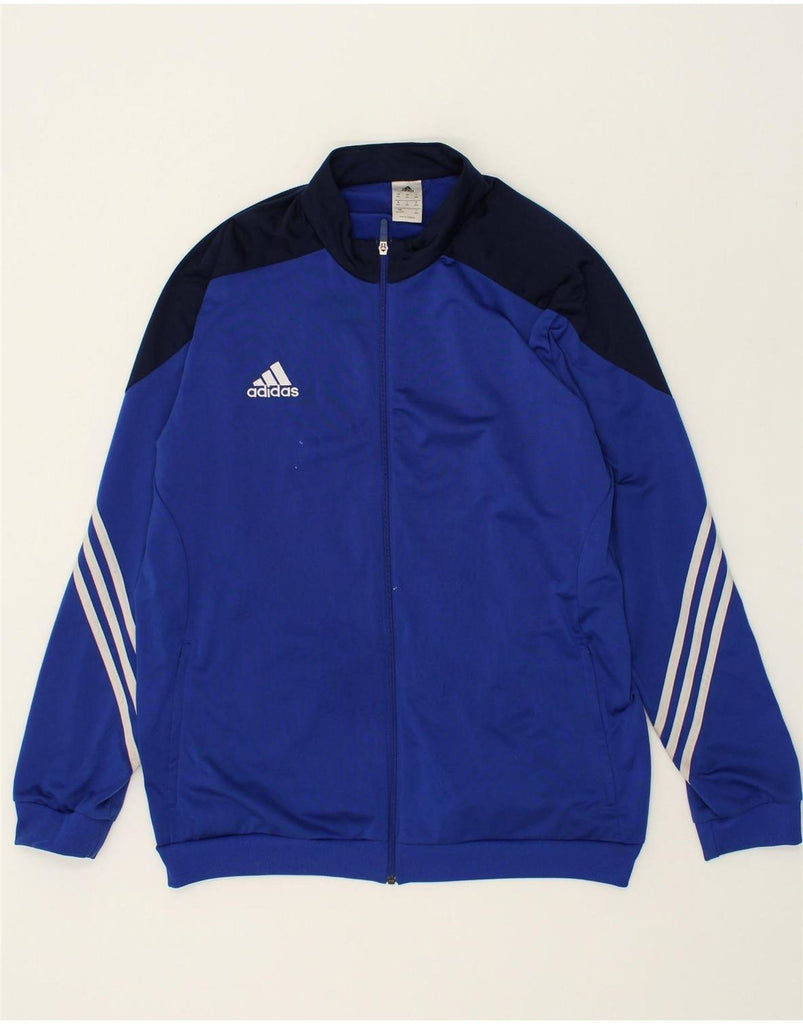 ADIDAS Mens Tracksuit Top Jacket 2XL Blue Colourblock Polyester Vintage Adidas and Second-Hand Adidas from Messina Hembry 