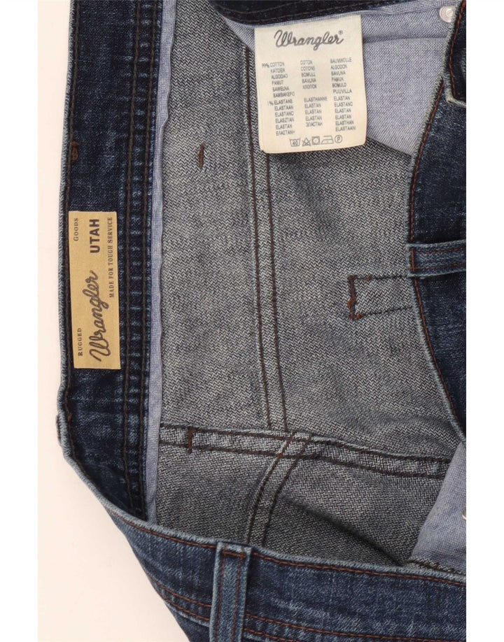 Wrangler Mens Utah Straight Jeans W38 L32 Blue Cotton
