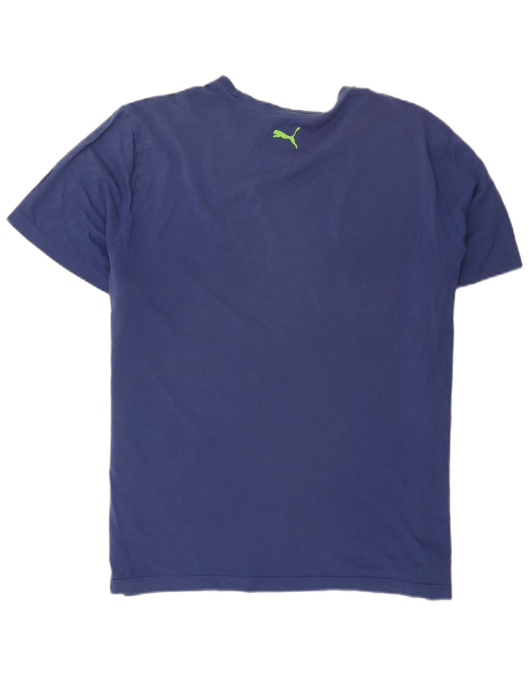 Puma Mens Graphic T-Shirt Top XL Blue Cotton