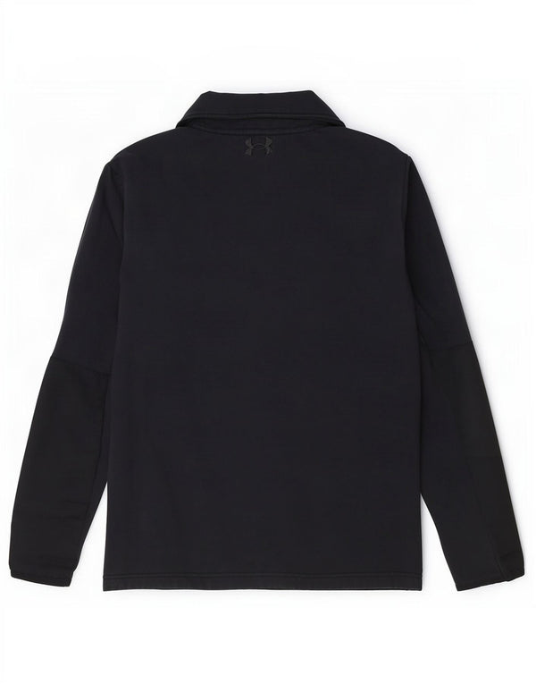 Under Armour Mens Zip Neck Sweatshirt Jumper XS Navy Blue Cotton