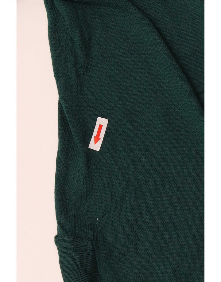Fat Face Womens Crew Neck Jumper Sweater UK 12 Medium Green Polyester