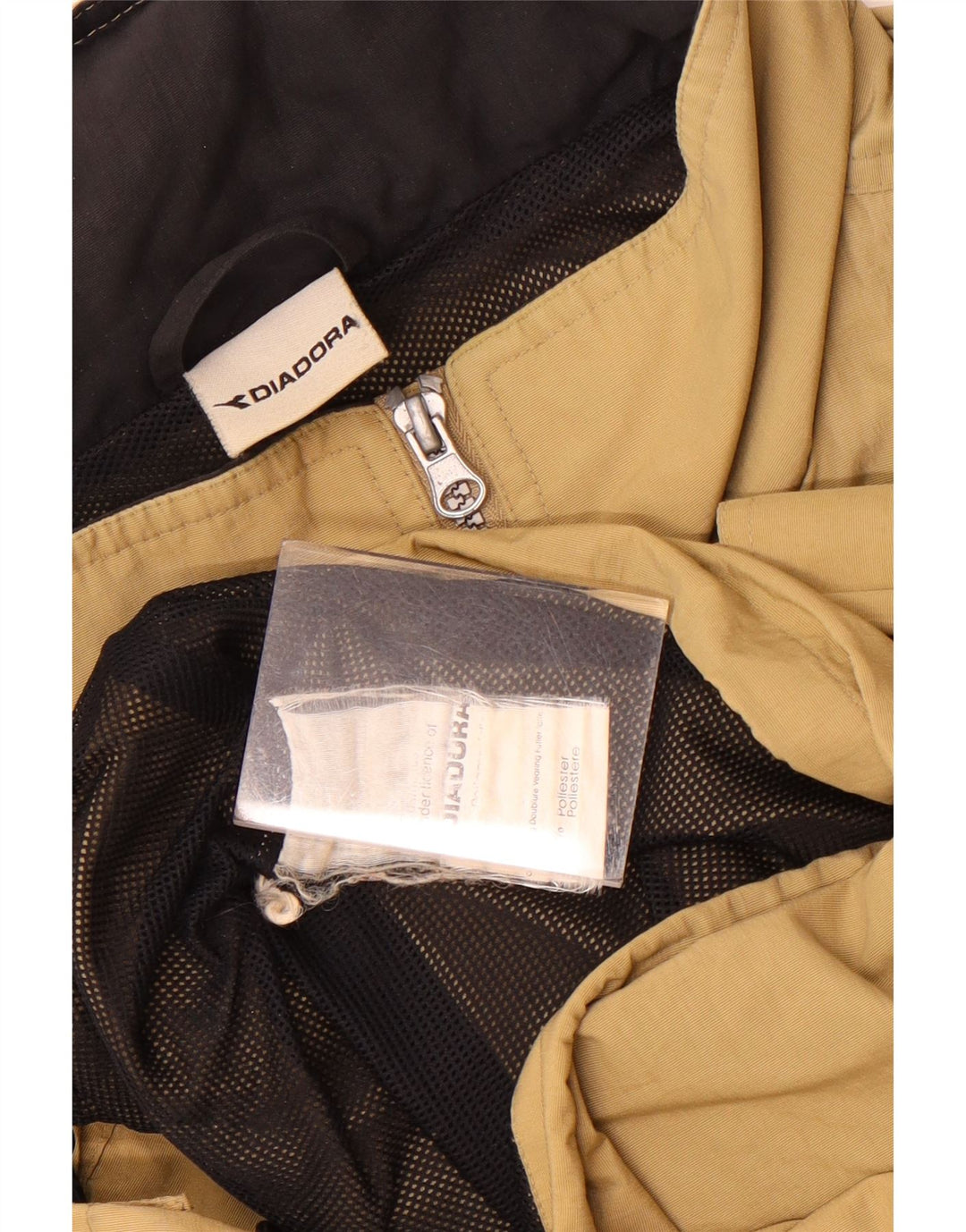 Diadora Mens Rain Jacket UK 44 2XL Beige Polyester