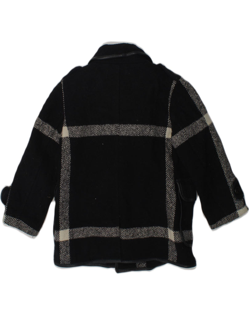 BURBERRY Boys Double Breasted Coat 3-4 Years Black Check Wool | Vintage Burberry | Thrift | Second-Hand Burberry | Used Clothing | Messina Hembry 