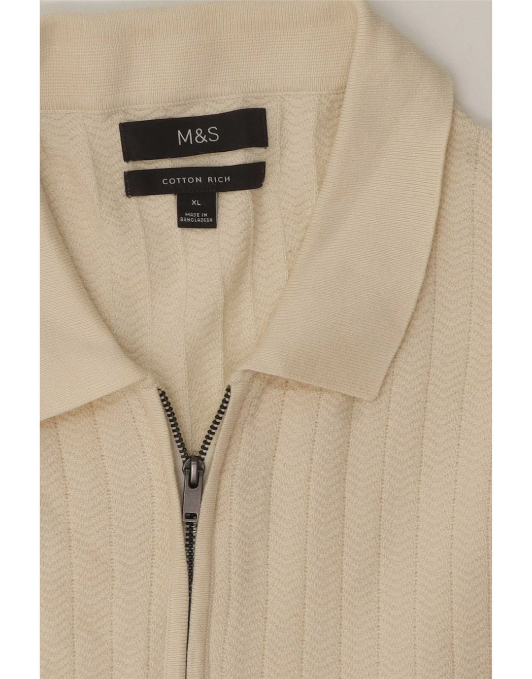 Marks & Spencer Mens Polo Shirt XL White Cotton