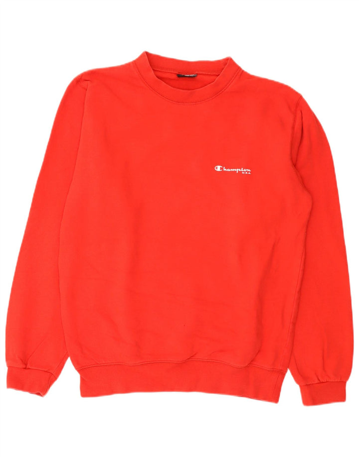 Champion Mens Sweatshirt Jumper Medium Red Cotton