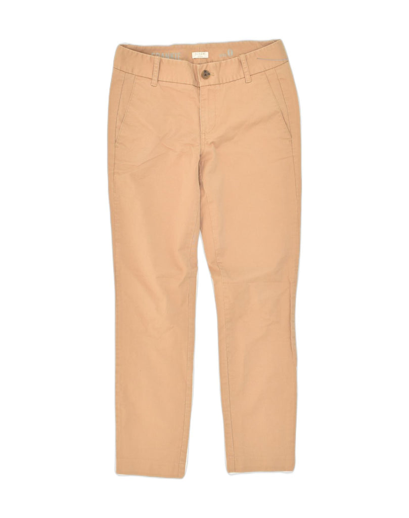 J. CREW Womens Frankie Slim Chino Trousers UK 0 XS W28 L27  Beige Cotton | Vintage J. Crew | Thrift | Second-Hand J. Crew | Used Clothing | Messina Hembry 