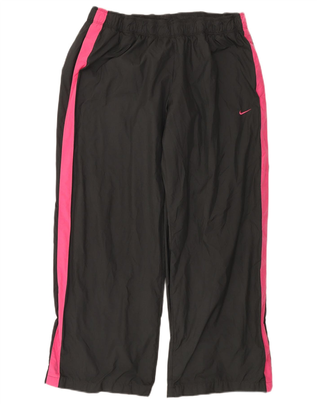 Nike Womens Crop Tracksuit Trousers UK 18 XL Grey Colourblock Polyester