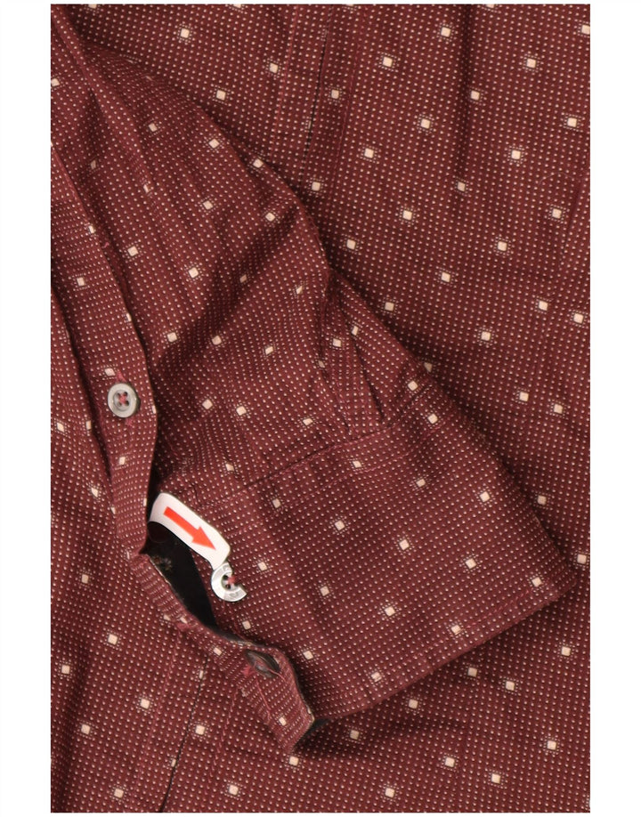 PAUL SMITH Mens Shirt Medium Red Spotted