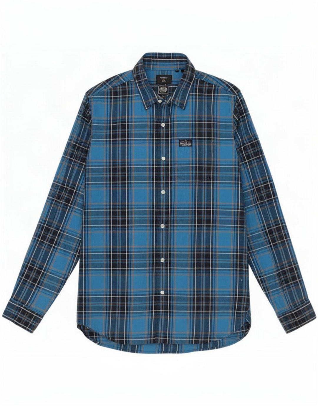 Superdry Mens Flannel Shirt Large Blue Plaid