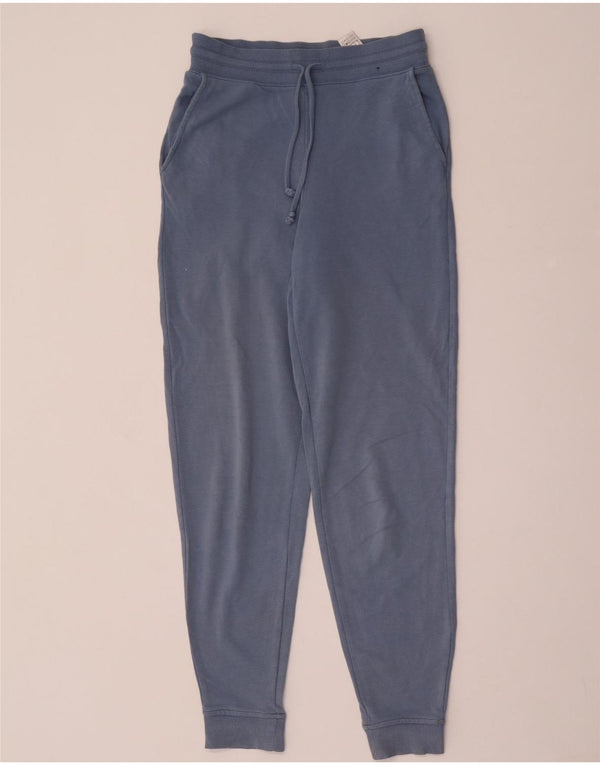 MARKS & SPENCER Womens Tracksuit Trousers Joggers UK 8 Small Blue Cotton