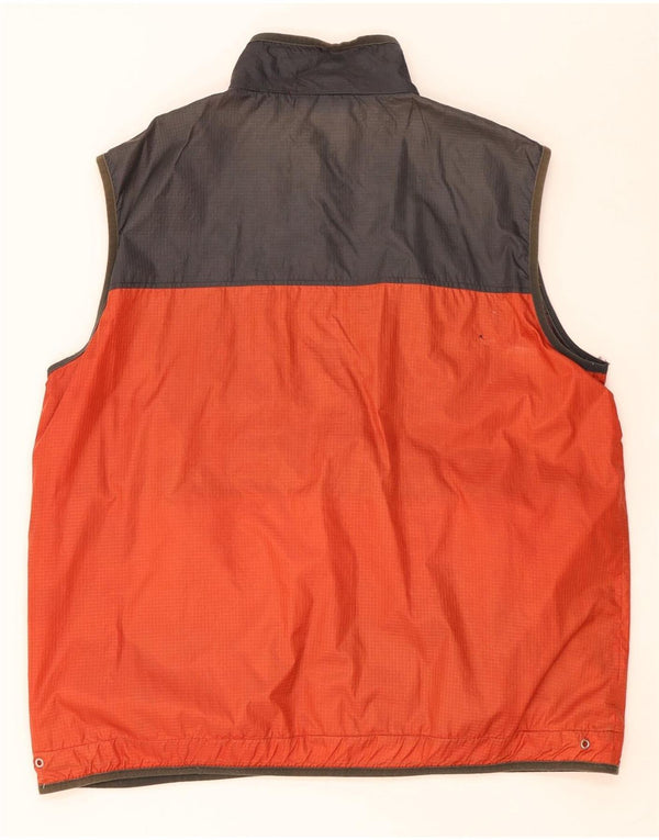 Paco Mens Gilet UK 40 Large Orange Colourblock Nylon