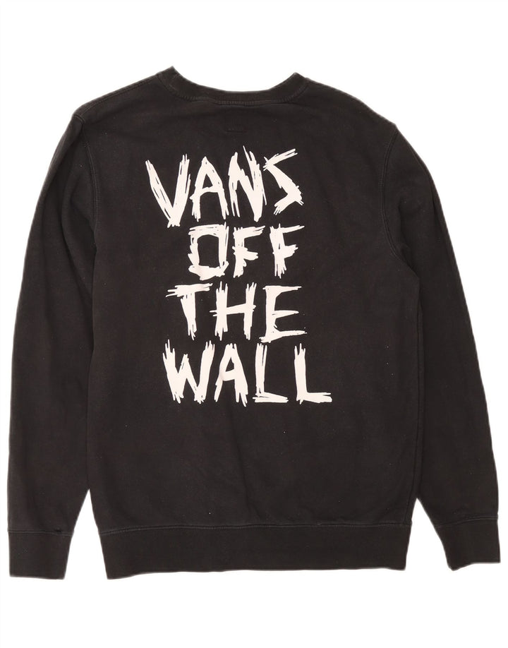 VANS Mens Graphic Sweatshirt Jumper Small Black Cotton