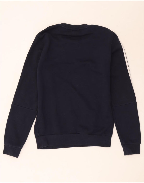 Adidas Mens Sweatshirt Jumper Small Navy Blue Cotton