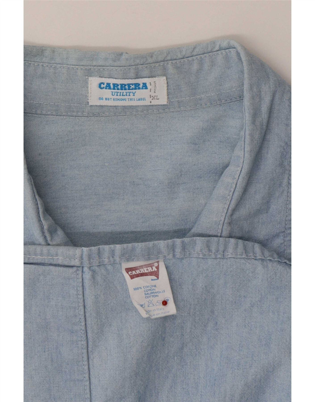 Carrera Mens Shirt XL Blue Cotton