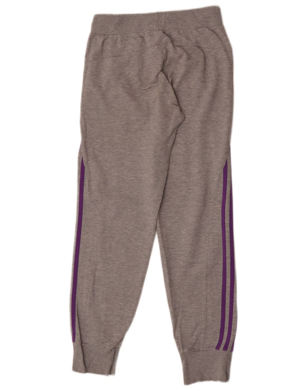 Adidas Girls Tracksuit Trousers Joggers 11-12 Years  Grey Flecked Cotton