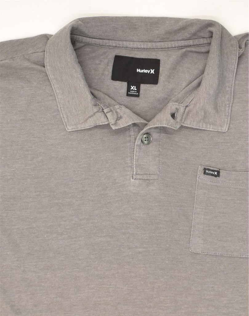 HURLEY Mens Polo Shirt XL Grey Cotton | Vintage Hurley | Thrift | Second-Hand Hurley | Used Clothing | Messina Hembry 