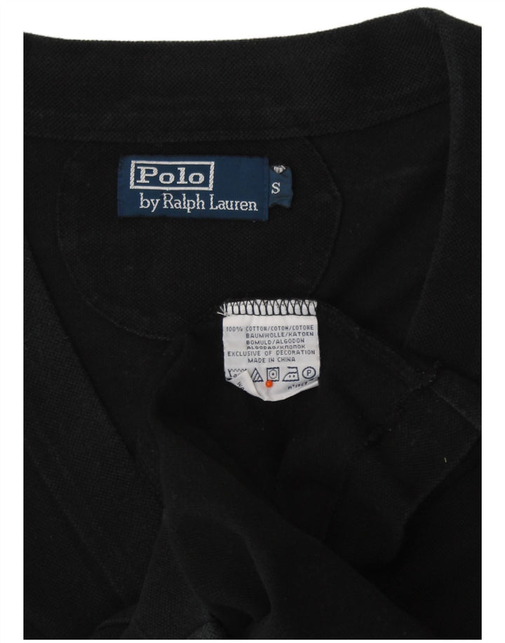 POLO RALPH LAUREN Mens Cardigan Sweater Small Black Cotton