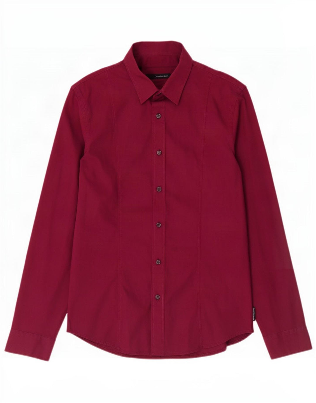 Calvin Klein Jeans Mens Shirt Large Maroon Cotton