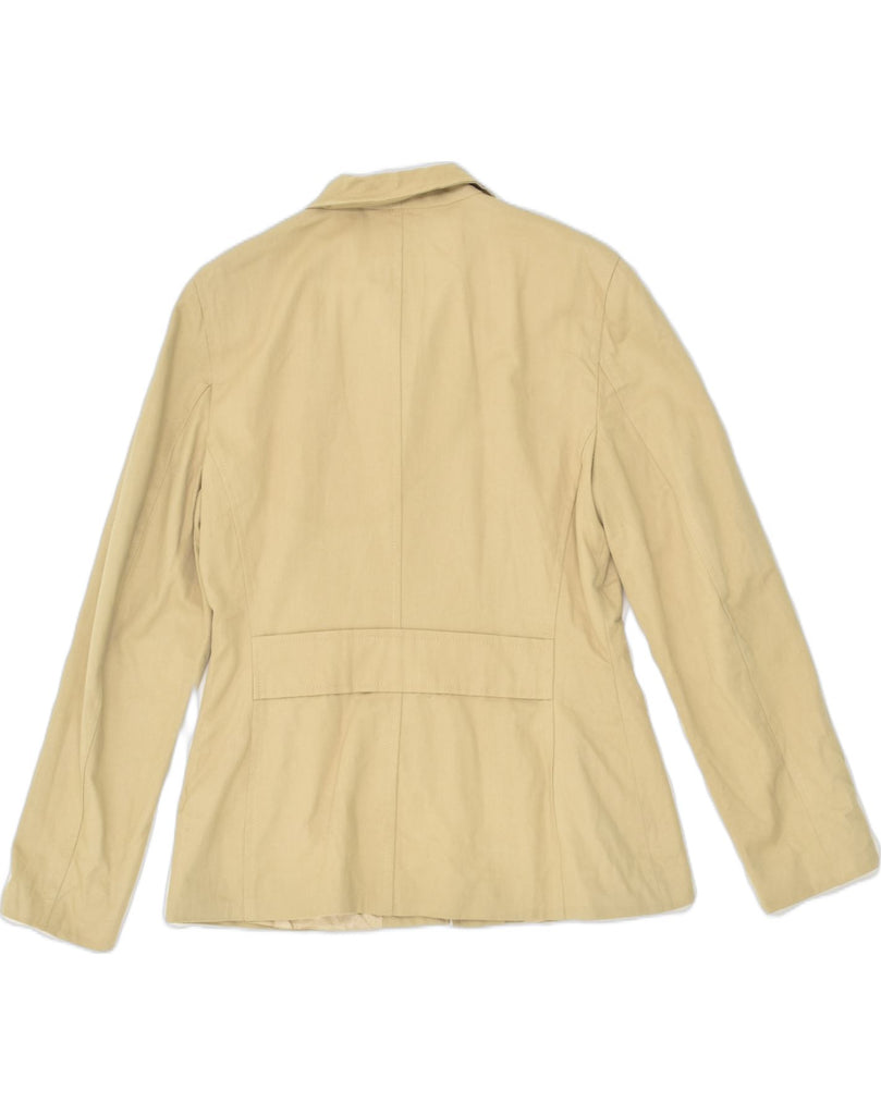 MAX DINE Womens Bomber Jacket IT 46 Large Beige Cotton | Vintage Max Dine | Thrift | Second-Hand Max Dine | Used Clothing | Messina Hembry 