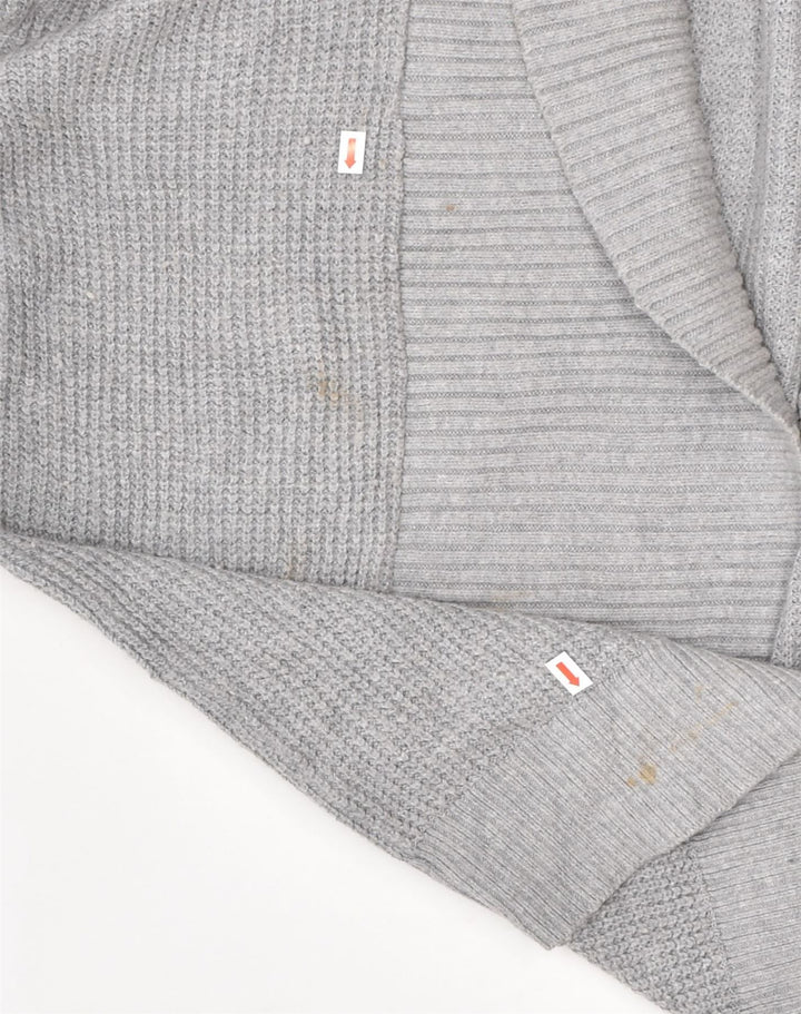 MICHAEL KORS Womens Cardigan Sweater UK 8 Small Grey Nylon | Vintage Michael Kors | Thrift | Second-Hand Michael Kors | Used Clothing | Messina Hembry 